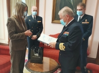 Lara Méndez recibe no Concello ao novo Almirante en Xefe da Armada de Ferrol