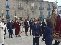 A Corporación municipal participa na procesión do Santo Encontro coa que conclúe a Semana Santa lucense