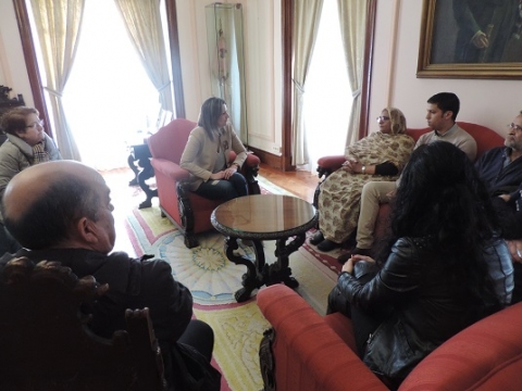 A Alcaldesa recibe á Ministra de Cultura saharauí, Jadiya Hamdi, que visita estes días Lugo