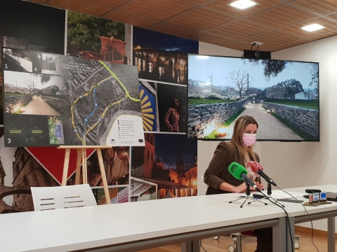 Lara Méndez anuncia o proxecto de mellora e humanización do Camiño Primitivo e a Vía Romana XIX na zona do Carmen