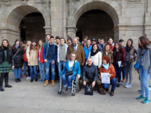 Un grupo de estudiantes de la ciudad de Landau  en Alemania visitaron esta mañana a Casa do Concello 