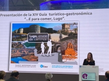 Lara Méndez, pon en valor a riqueza gastronómica da cidade na presentación da guía turística …E para comer, Lugo