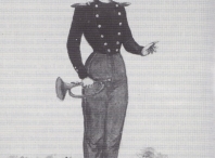 Corneta da Milicia Nacional de Lugo. Acuarela de 1843