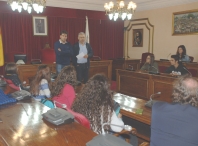 Estudantes italianos de intercambio no IES Ánxel Fole visitan a Casa do Concello