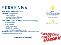 El Día de Europa, este jueves, en la Praza Maior; con actividades infantiles sobre el Muramiñae, financiado al 80% por fondos FEDER