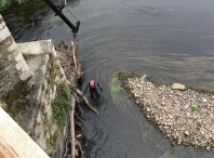 Medio Ambiente, traballou este xoves en medidas de retirada de depósitos no río de carácter preventivo na zona da Ponte Romana