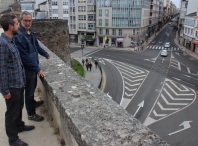 O luns iniciaranse as medicións de fluxo de tráfico na intersección da ronda da Muralla coa Av. da Coruña