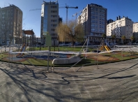 Parques precintados en el Ayuntamiento de Lugo