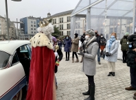 Lara Méndez dá a benvida aos Reis Magos á cidade de Lugo