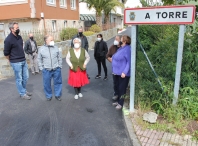 El Gobierno de Lugo renueva el firme del lugar de a Torre, en el barrio de Albeiros