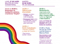 A Praza da Soidade acollerá o Día do Orgullo actividades para todas as idades en defensa dos dereitos LGTBIQA+