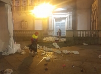 O dispositivo especial de limpeza  de Luce Lugo recolleu 478.160 quilos de lixo desde o comezo das festas de San Froilán