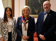 Paula Alvarellos recibe á nova presidenta do Colexio Oficial de Enfermaría de Lugo, Eva Gómez