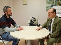 Rubén Arroxo mantén un encontro co Reitor da USC