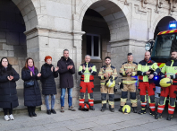Rubén Arroxo, como Alcalde de Lugo en funcións, participou no minuto de silencio que os bombeiros adicaron á falecida alcaldesa Dona Paula Alvarellos