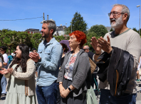 Rubén Arroxo anima a la juventud a hablar en gallego en la fiesta del Correlingua, que reunió al alumnado de los centros educativos de Lugo Rubén Arroxo anima a la juventud a hablar en gallego en la fiesta del Correlingua, que reunió al alumnado de los centros educativos de Lugo