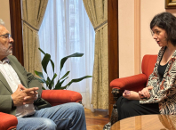 O alcalde e a presidenta do COAG avanzan cara a futuras colaboracións e concursos de ideas para potenciar a imaxe dos accesos a Lugo e intervencións en Santo Domingo e O Carme