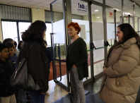 Iria Buide y Maite Ferreiro visitan el Concierto Didáctico de la Banda Municipal celebrado hoy en el Auditorio Gustavo Freire