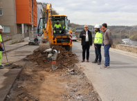 Arrancan as obras de reparación do firme de Fermín Rivera que executa o Concello de Lugo