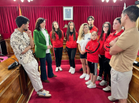 Elena Candia les desea suerte a los deportistas de Ritmolugo que representarán a Lugo en el Mundial de Baile Deportivo