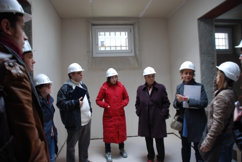 Las asociaciones de teatro visitan las obras del Centro cultural do Vello Cárcere Las asociaciones de teatro visitan las obras del Centro cultural do Vello Cárcere
