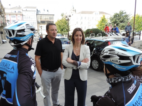 A Alcaldesa de Lugo saudou aos participantes no Día da Bicicleta