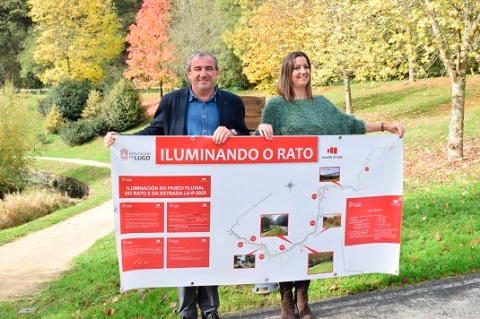 Concello e Deputación de Lugo situarán 283 iluminarias ecolóxicas no Paseo do Río Rato