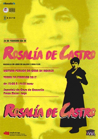 Lugo lembrará con lecturas a Rosalía de Castro o día do 180 aniversario do seu nacemento