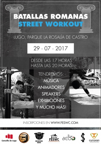 El Parque de Rosalía acogerá el sábado batallas romanas de street workout