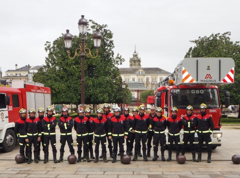 Os bombeiros de Lugo honran ao seu patrón