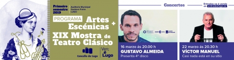 Á venda as entradas para os concertos de Gustavo Almeida e Víctor Manuel, que acollerá o auditorio municipal en marzo