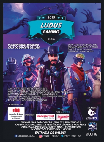 Aberta a inscrición para os 4 torneos do Ludus Gaming Festival, que contará con 8 zonas diferenciadas e máis de 100 postos de xogo