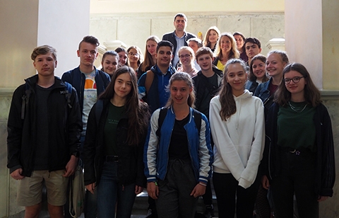 Alumnos e alumnas de intercambio procedentes de Alemaña visitan o Concello