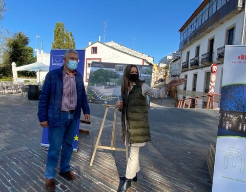 Lara Méndez regenerará los espacios desde el Ponte Romano hasta la rúa Santiago con un proyecto de peatonalización y humanización