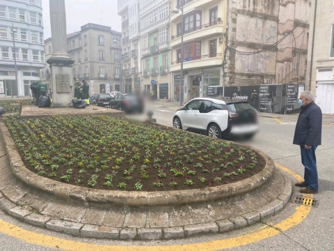 Lugo renova os seus xardíns e espazos públicos con 25.000 plantas para a campaña outono-inverno