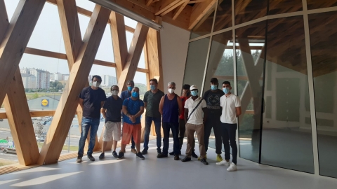 El edificio municipal Impulso Verde recibe la visita de los alumnos de la Fundación Laboral de la Construcción de Monforte de Lemos
