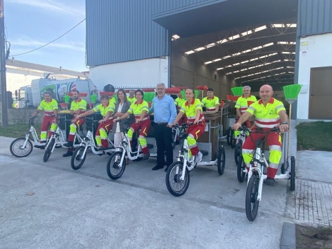 Ecolugo se dota de triciclos eléctricos que incrementarán la eficacia del servicio de limpieza ya durante el San Froilán