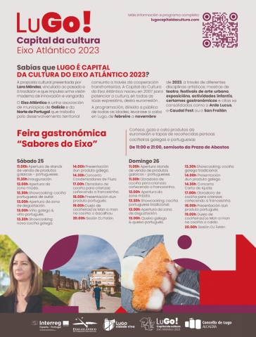 A feira gastronómica Sabores do Eixo promoverá esta fin de semana en Lugo os produtos con denominación de orixe galego-portuguesa