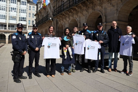 A Policía Local de Lugo participa nunha carreira solidaria en prol da investigación do síndrome de duplicación invertida do Cromosoma 15
