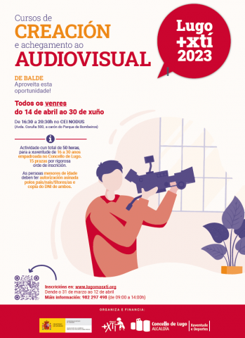 O Concello de Lugo organiza un curso gratuíto sobre gravación e manexo de contidos audiovisuais para a mocidade lucense