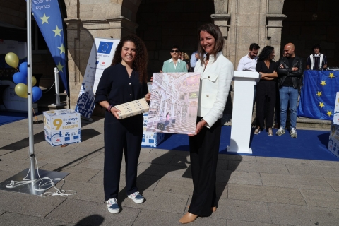 A Alcaldesa de Lugo pon en valor no Día de Europa a aposta da UE pola transición ecolóxica e dixital, eixos do seu modelo de cidade