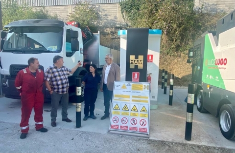 Entra en funcionamento a gasinera que abastecerá de forma sostible á frota de vehículos do servizo municipal de limpeza Luce Lugo