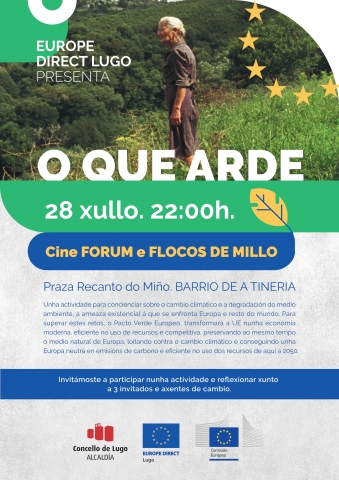 A Tinería acollerá mañá un cine-fórum ao aire libre de temática medioambiental, organizado pola oficina municipal Europe Direct Lugo
