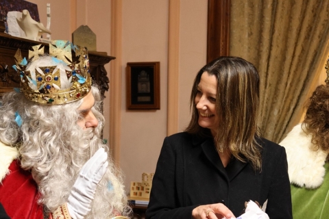 Lara Méndez recibe aos Reis Magos na Casa Consistorial e dálles a benvida á cidade de Lugo