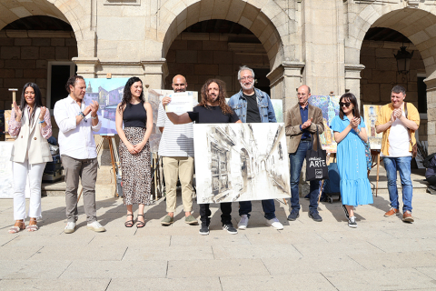 Se celebra el XXIV Certame de Pintura Rápida al Aire Libre Cidade de Lugo con la participación de 40 artistas