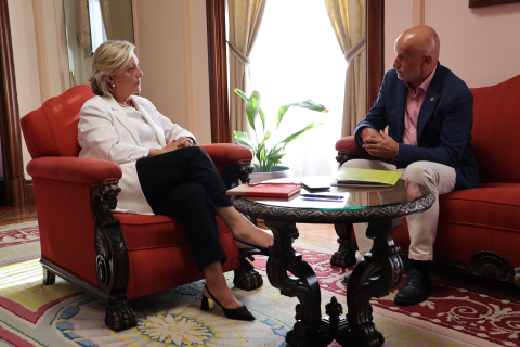 Paula Alvarellos recibe al presidente del Colegio Oficial de Agentes Comerciales de Lugo, Jaime Gueimonde