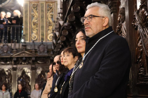 A corporación municipal participa na procesión do Santo Encontro coa que conclúe a Semana Santa lucense