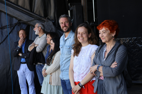 Rubén Arroxo anima a la juventud a hablar en gallego en la fiesta del Correlingua, que reunió al alumnado de los centros educativos de Lugo Rubén Arroxo anima a la juventud a hablar en gallego en la fiesta del Correlingua, que reunió al alumnado de los centros educativos de Lugo