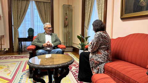 O alcalde e a presidenta do COAG avanzan cara a futuras colaboracións e concursos de ideas para potenciar a imaxe dos accesos a Lugo e intervencións en Santo Domingo e O Carme