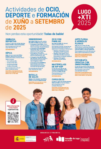 O programa +XTi enche de propostas o verán con novas actividades de lecer saudable para a mocidade e as familias O programa +XTi enche de propostas o verán con novas actividades de lecer saudable para a mocidade e as familias